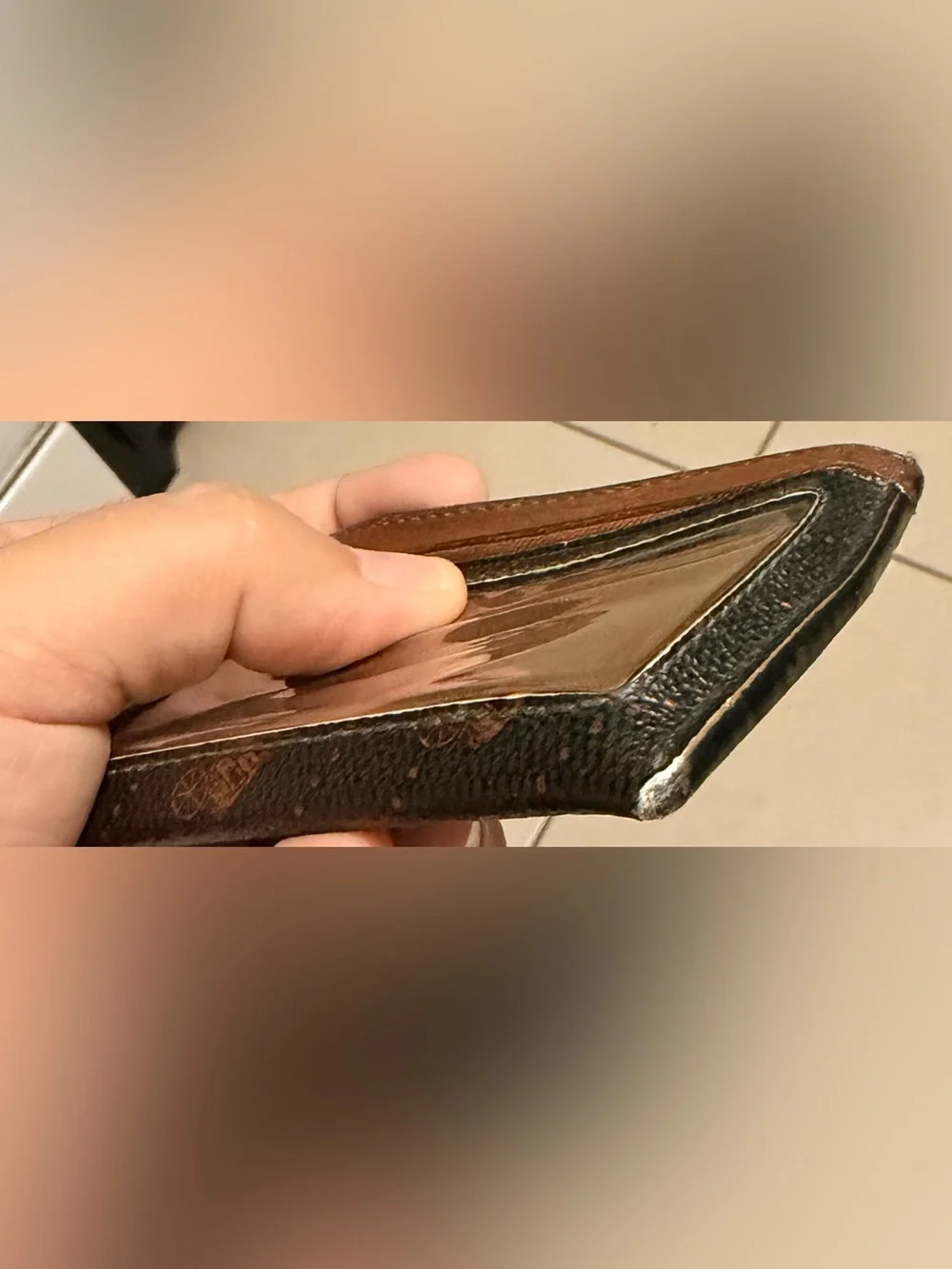 Coach Brown Signature Card Case used